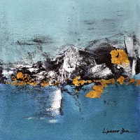 L'passo Benjamin, 12 x 12 Inch, Acrylic on Canvas, Abstract Paintings, AC-LPB-008